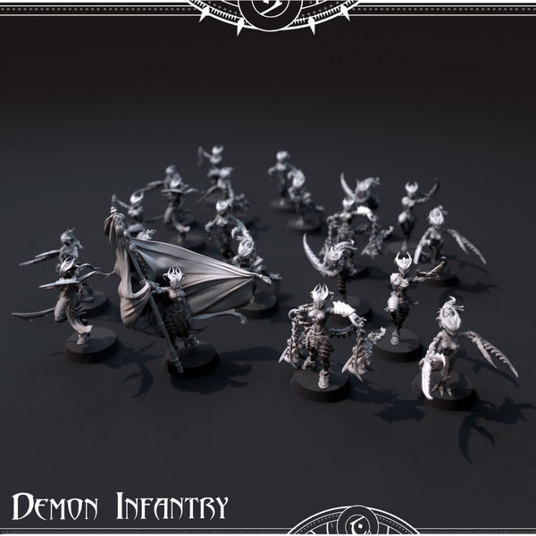 20 Daemon Damzels Infantry  with command