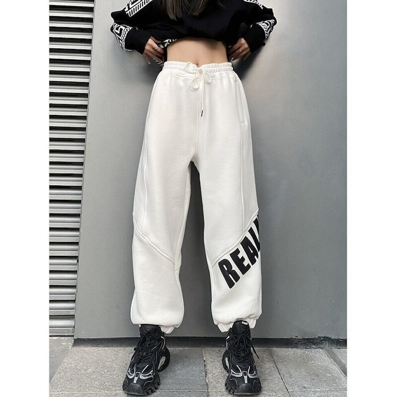 Korean Style Sweatpants Women Harajuku High Waist Harem Pants Etsy