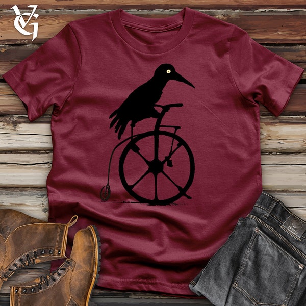 Crow Riding Bike Cotton Tee