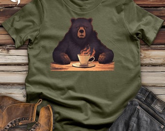 Bear Coffee Cloud Cotton Tee