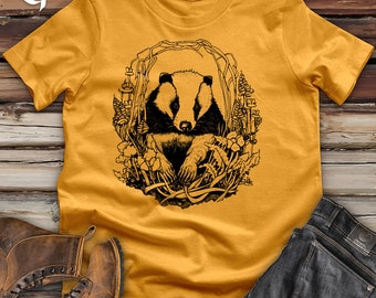 Honey Badger Wreath Cotton Tee