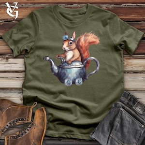 Squirrel Tea Pot Ride Cotton Tee