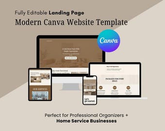 Moderne Canva Website Landing Page Vorlage | Home Design & Organisation | Gemacht für jedes Service-Based Business