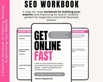 Seo Website Workbook für kleine Unternehmen | Digital Marketing Planer & Google Platzierungs Ratgeber (PDF Download)