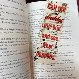 Bitter Notes Bookmark, Whispered Words Merch, Little Brat Bookmark, Asher Montgomery Bookmark