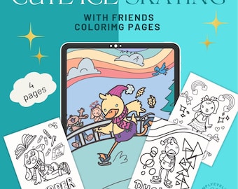 Christmas color pages adult, adult coloring book, Cozy Kawaii Coloring Book, Cute Download, Printable For Kids, Relaxing Activities