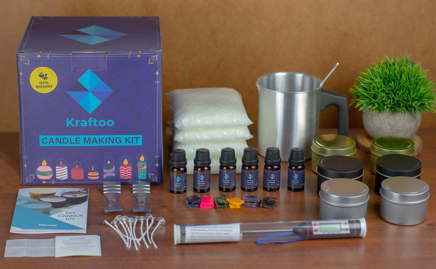 DIY Candle Making Kit: Includes Everything You Need to Make High Quality  Soy Candles at Home. Perfect Mothers Day Gift 