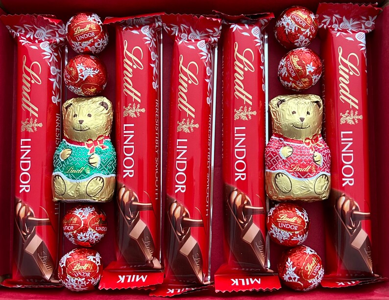 Lindt Lindor Chocolate Truffles Teddy Bear Treat Box Letter Box