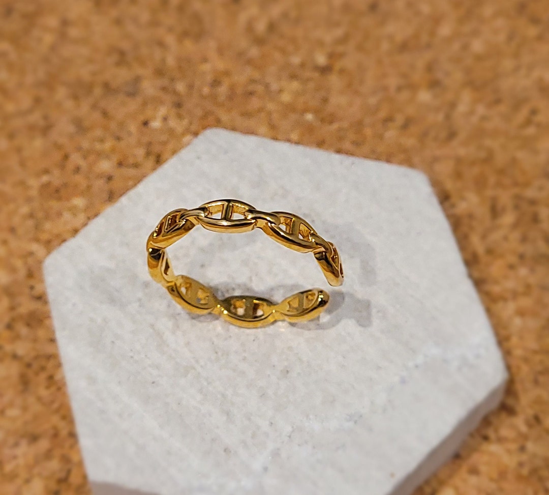 Adjustable 18k Gold Plated Pig Nose Ring With Opening Etsy