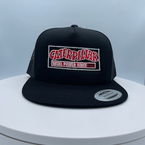 Rare Caterpillar Embroidered Hat – Collector’s Edition | Industrial Heritage Style