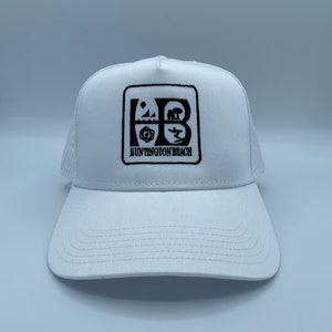 Huntington Beach Embroidered Trucker Hat.