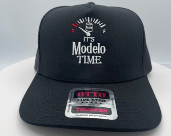 It’s Modelo Time Embroidered Hat.