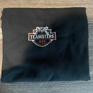 Teamsters Union Customized Union Local Number Embroidered T-Shirt.