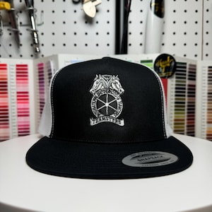 Teamster Union Embroidered Trucker Hat with Personalized Local Number.