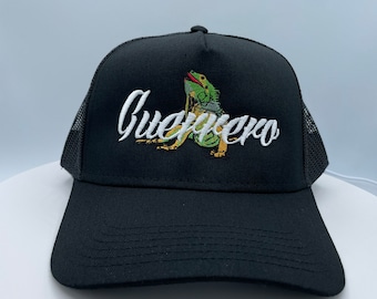 Estado de Guerrero Mexico With Iguana Embroidered Trucker Hat.