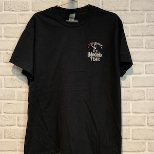 It’s Modelo Time Embroidered T-Shirt.