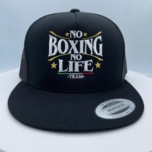 No Boxing No Life Embroidered Trucker Hat.