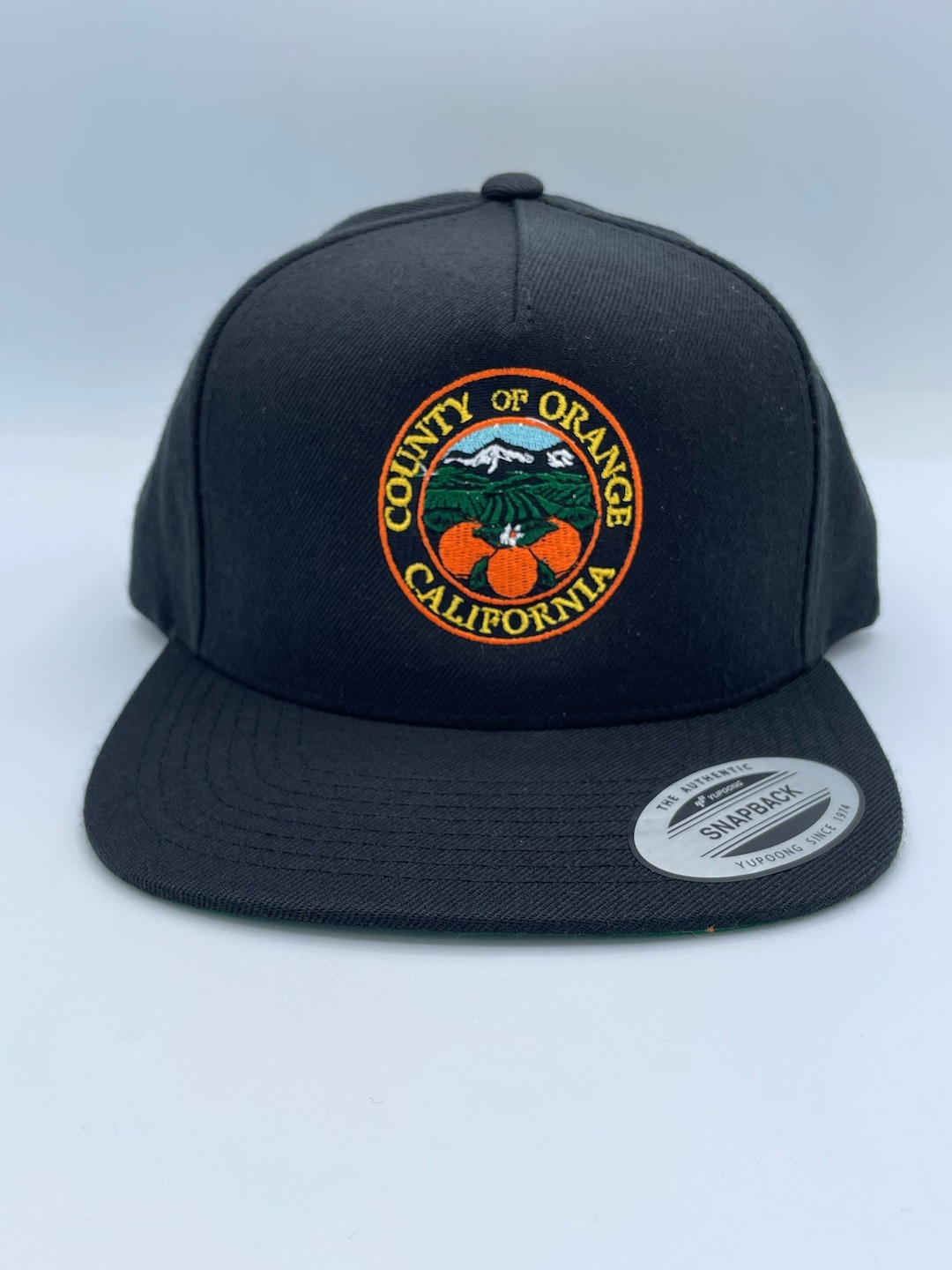 Orange County Embroidered Black Hat. - Etsy