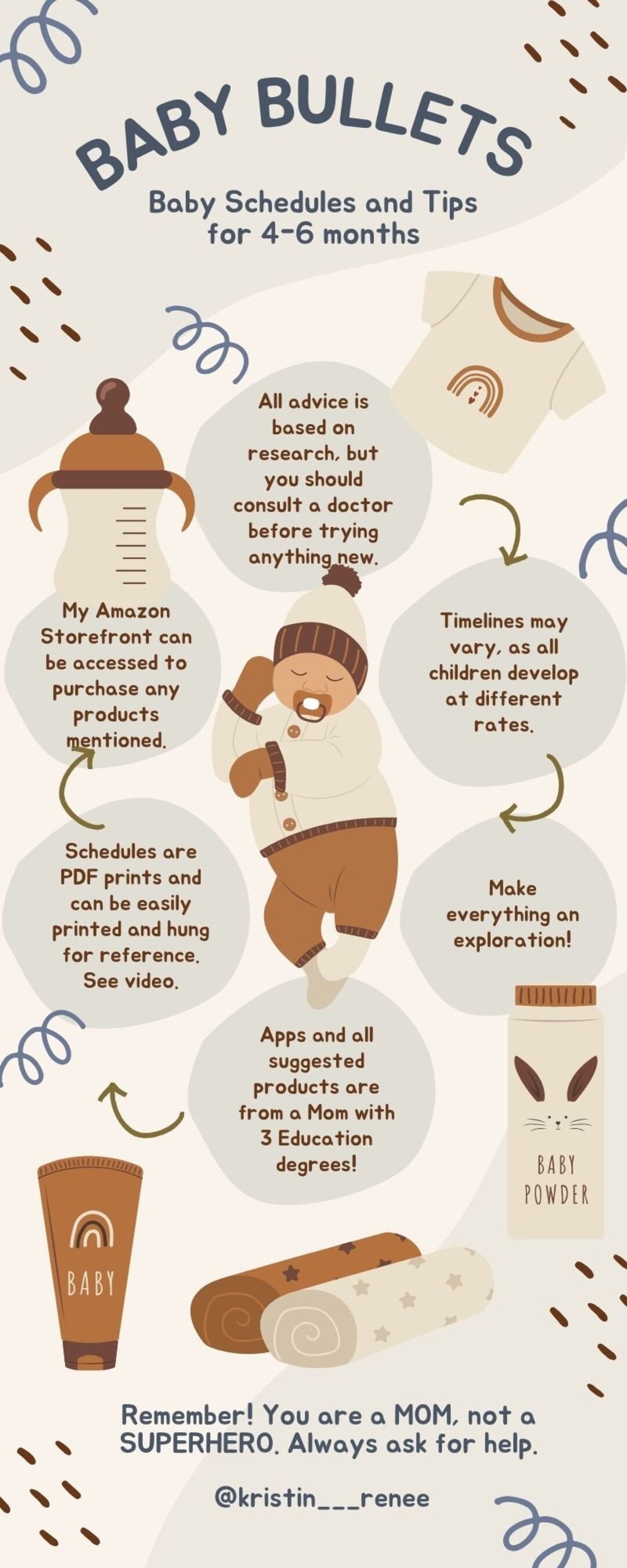 Baby Bullets 46 Month Baby Guide tips Schedules and Etsy