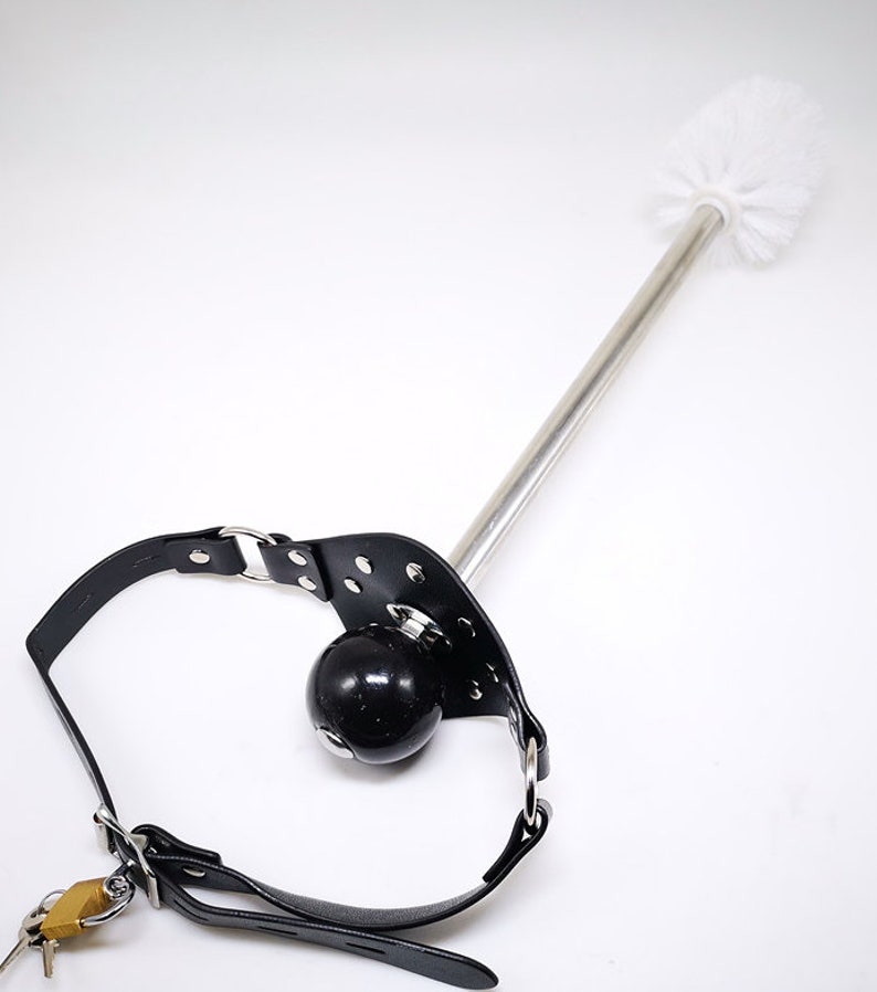 Toilet Loo Brush With Rubber Ball Gag Femdom Mature BDSM Etsy UK
