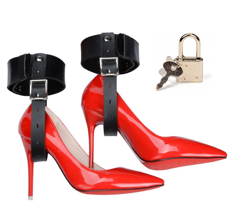 Locking Leather High Heel Straps Etsy