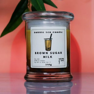 Brown Sugar Milk Bubble Tea Boba Soy Candle