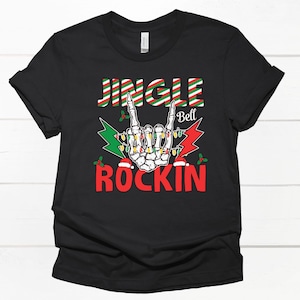 Jingle Bell Rockin &#39;Lichter Weihnachten T-Shirt, Festliches Urlaub Shirt, Unisex Baumwoll T-Shirt, Weihnachtslichter T-Shirt, Ferienzeit Shirt,