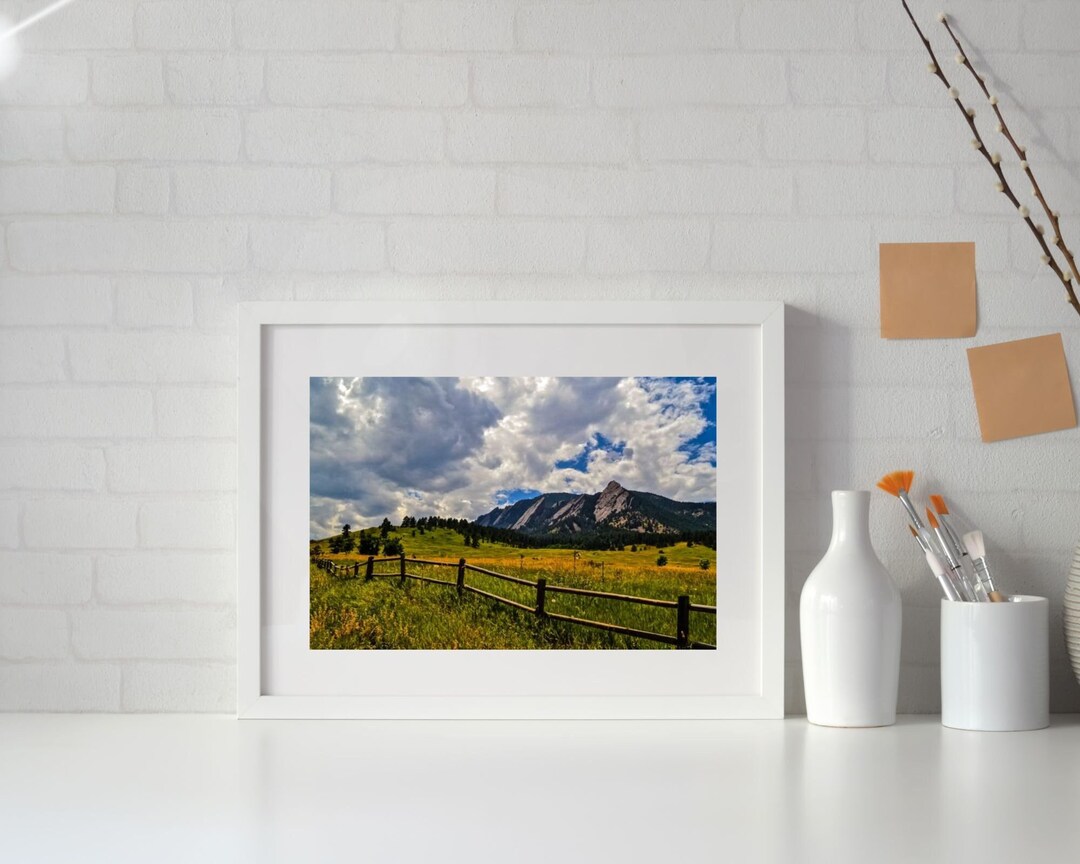 Boulder Colorado Flatirons Spring is in the Air Landscape Etsy