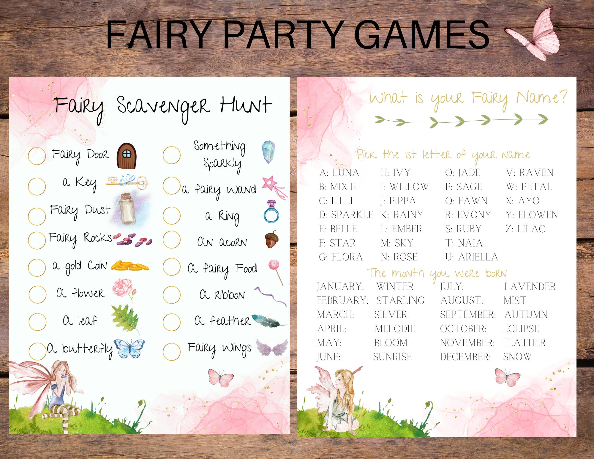 Fairy Scavenger Hunt and What's My Fairy Name, Fairy Games, Birthday, Enchanting Forrest, Fairy Party Supplies,woodlands Fairy,pixie, Print - Etsy fairy-scavenger-hunt-and-what-s-my-fairy-name-fairy-games-birthday-enchanting-forrest-fairy-party-supplies-woodlands-fairy-pixie-print-etsy