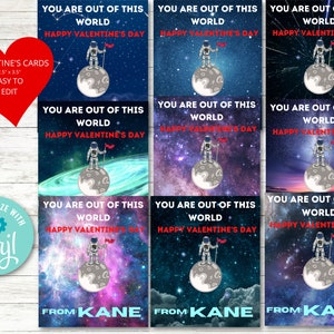 Valentine Cards, Editable, Space Valentine, Galaxy Valentine Card, Kids Valentine&#39;s Cards, Boy&#39;s Valentine&#39;s, Class Valentines for Boys