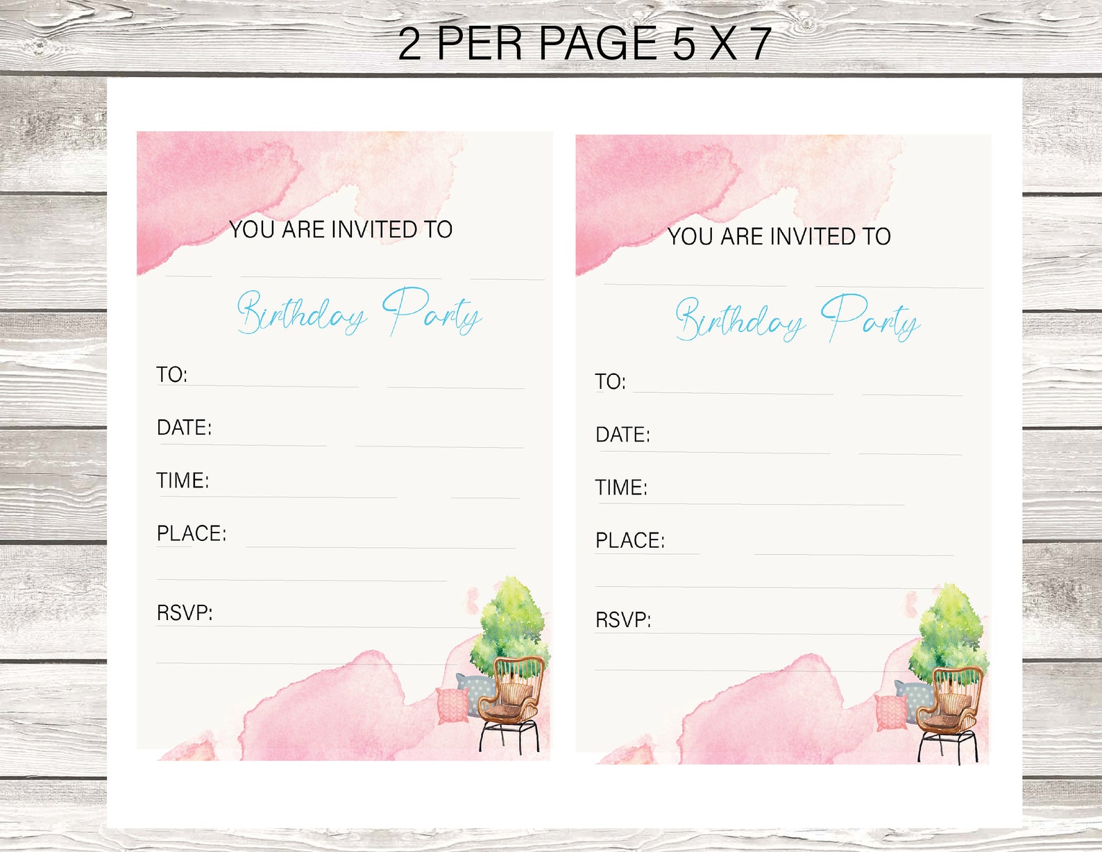 Let's Go Glamping Birthday Invitation Printable Glamping - Etsy