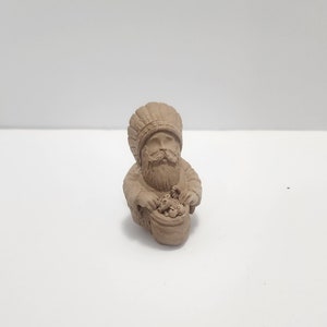 Indian Small Wooden Chief Figurine - Chief - Indian - Indian Figurine - Indian Chief - Handmade Figure - Wood Carving