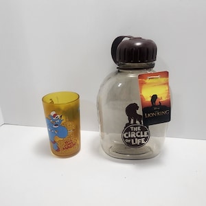 Disney Drinkware - Disney The Lion King Circle Of Life Tumbler - Vintage 1990s Aladdin Genie Cup - Vintage Disney - Disney Cups