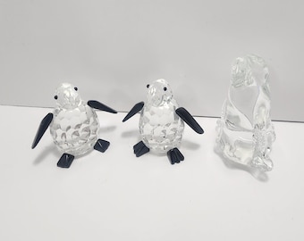 Penguin Glass Figurines