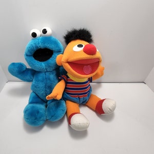 1996 Tyco Sesame Street Tickle Me Plush Toys - Tickle Me Elmo - Cookie Monster - Elmo - Ernie - Sesame Street Plush - Tickle Me - Plush