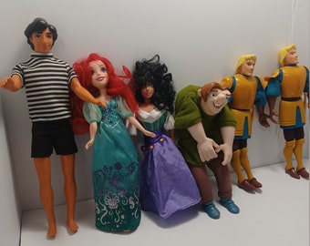 Rare Vintage 1990s Disney Characters Barbie Doll Figures - Disney Dolls - Disney Plush - Barbie - Barbie Disney - Disney Toys - Disney Plush