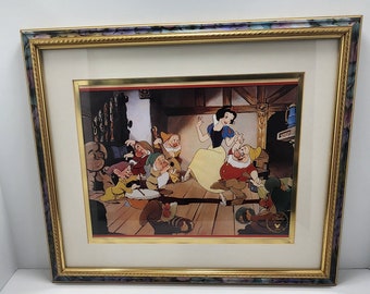 Snow White Official Disney Store Exclusive Lilthograph Framed Artwork - Disney - Disney Store - Disney Exclusive - Snow White - Seven Dwarfs