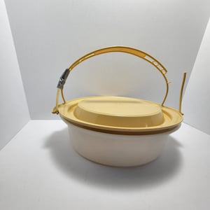 Vintage Tupperware 11x4 z uchwytem do przenoszenia, ciasto i tort Tupperware - Tupperware - Vintage Tupperware - Ciasto - Tort - Przechowywanie żywności