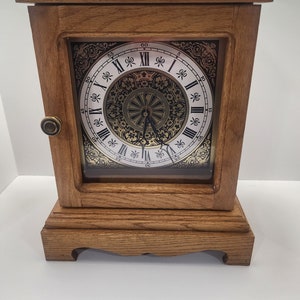 Antique Shelf Cloco Quartz Works & Chines Great - Antique Clock - Shelf Clock - Quartz Clock - Wood Clock - Antique Clock - Clock Decor