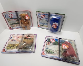 Ty Beanie Babies Lotto di 4 - TY - Beanie Babies - Dinosauro - Giocattoli Dinosauro - Peluche - Animali di Peluche - Ty Dinosaurs