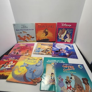 Disney Vintage 1990s Children&#39;s Books Lot of 10 - Children&#39;s Books - Disney - Disney Books - Oliver & Company - Aladdin - Lion King