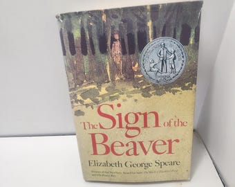1983 First Edition Hardcover Historical Novel The Sign of the Beaver by Elizabeth George Speare - Historical Novels - Novels - First Books