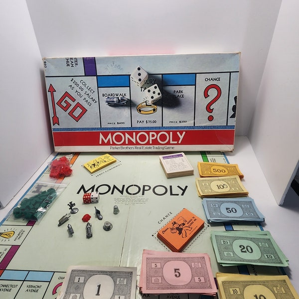 Monopoly 1974 Classic Board Game - Parker Brothers - Board Games - Monopoly - Vintage Games