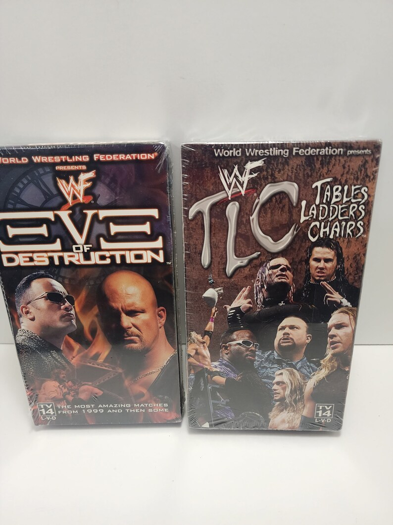 Wrestling Vhs Tapes New in Package Wwf WWE 2000s Wwf WWE Etsy