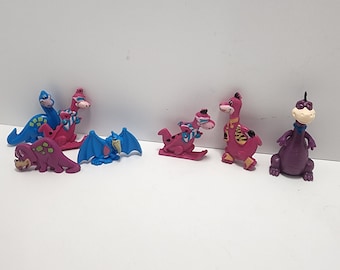 1993 Flinstones Dinosaur Pvc Cereal Prize Figures Lot - Flinstones - Cereal - Cereal Prize - Dinosaurs - Bedrock