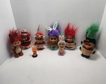 Russ Holiday Troll Dolls - Trolls - Russ Trolls - Christmas - Easter - Halloween - Vintage Toys