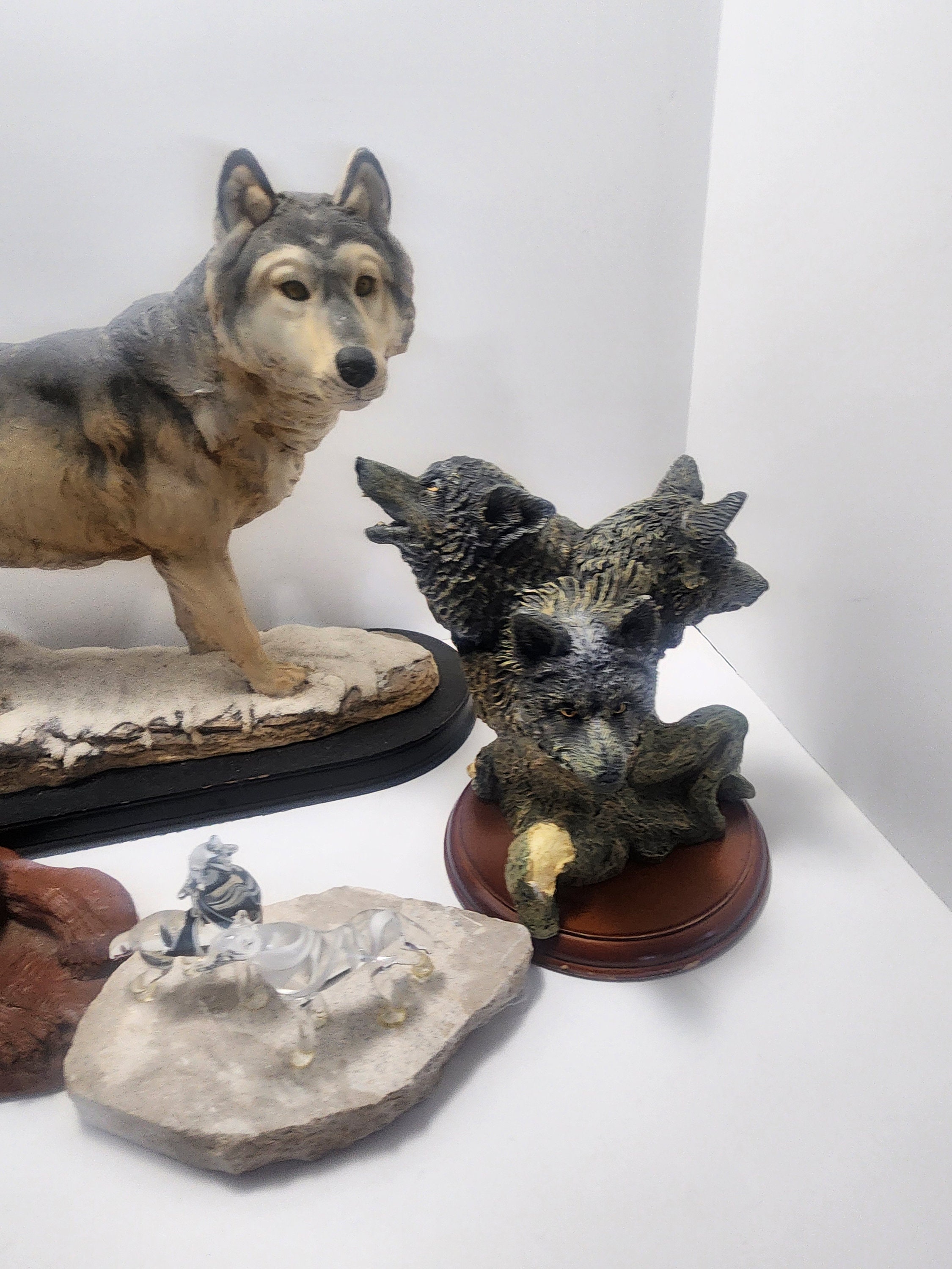 Wolf Figurines - Wolves - Wolf Decor - Animals - Animal Decor - Etsy