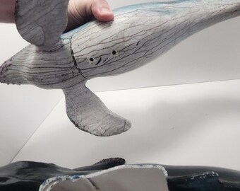 Humpback Whales 1980s Vintage PVC Figures - Whales - Humpback