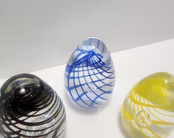ヴィンテージガラス卵ペーパーウェイト装飾 - ガラス - ガラス彫刻