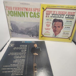Johnny Cash Vintage 1960s Vinyl Records LOT of 3 - Vinyl - Records - Vinyl Records - Music - Vintage Music - Johnny Cash - Johnny Cash Recor